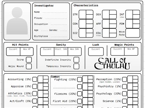 coc characters|coc character creation.